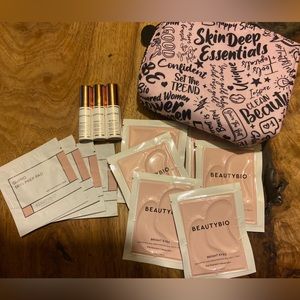 Beauty Bio eye gel patches, vitamin c serum, skin prep pads and goodie bag!